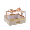 Transparent acrylic souvenir gift box, light luxury wedding bow gift box, Christmas and Valentine's Day gift box Item Picture
